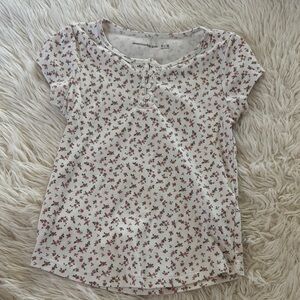 Floral Kids Shirt by Abercrombie Kids - White and Pink